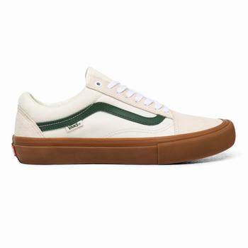 Damske Skate Obuv Vans Old Skool Pro Tmavo Zelene VA78UJPVE